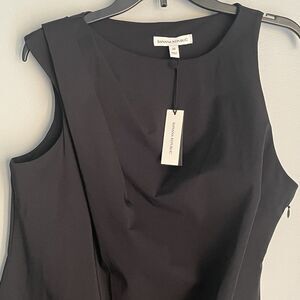 NEW Banana Republic Black Pleated Shoulder Dress Size 10 Party MSRP $120.00